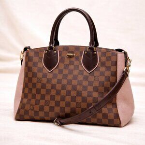 Authentic Louis Vuitton Normandy Damier Ebene Canvas Satchel Shoulder Bag